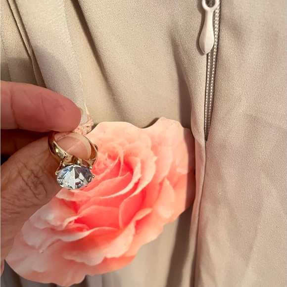 NWT Show Me Your Mumu Jenn “Show Me The Ring” Formal Maxi Dress Beige size XL - Picture 14 of 15